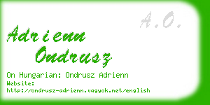 adrienn ondrusz business card